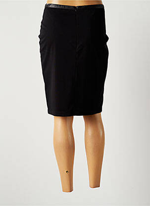 Jupe mi-longue coupe droite noir LAUREN VIDAL femme