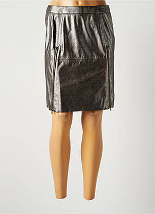 Jupe courte taille normale gris LAUREN VIDAL femme