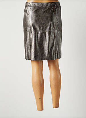 Jupe courte taille normale gris LAUREN VIDAL femme