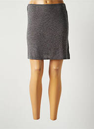 Jupe courte taille élastique gris LAUREN VIDAL femme