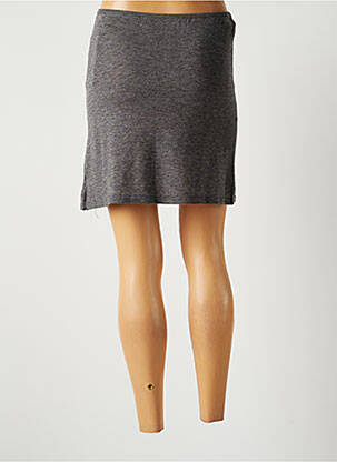 Jupe courte taille élastique gris LAUREN VIDAL femme