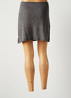 Jupe courte taille élastique gris LAUREN VIDAL femme