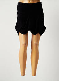 Jupe courte taille élastique noir LAUREN VIDAL femme