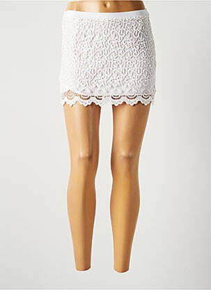 Mini-jupe doublure blanc LAUREN VIDAL femme