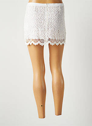 Mini-jupe doublure blanc LAUREN VIDAL femme