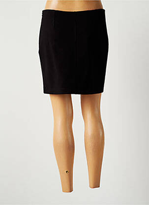 Jupe courte coupe droite noir LAUREN VIDAL femme