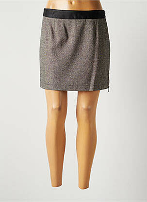 Jupe courte doublure gris LAUREN VIDAL femme