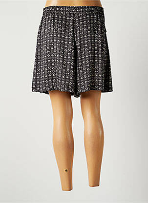Short fermeture zippée sous rabat boutonné taille haute noir LAUREN VIDAL femme