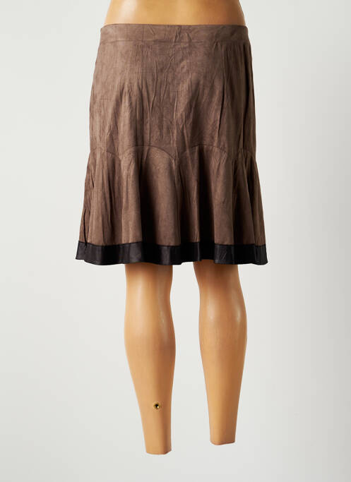 Jupe courte marron LAUREN VIDAL pour femme