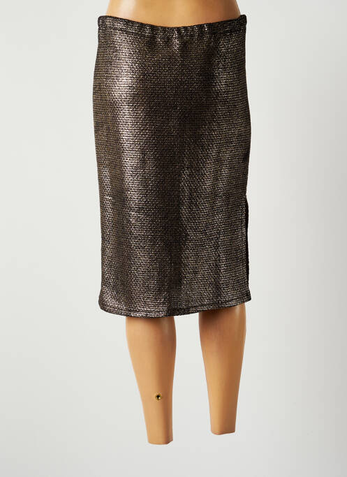 Jupe mi-longue beige LAUREN VIDAL pour femme