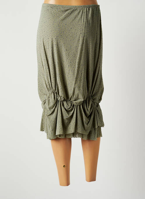 Jupe mi-longue vert LAUREN VIDAL pour femme