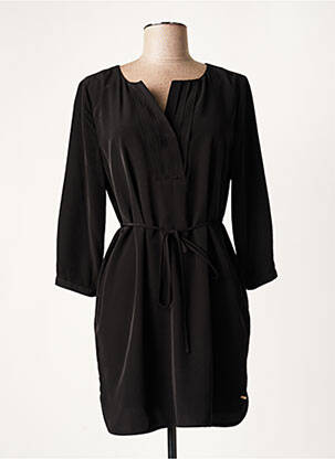Robe courte manches 3/4 manches 3/4 noir LAUREN VIDAL femme