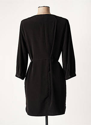 Robe courte manches 3/4 manches 3/4 noir LAUREN VIDAL femme