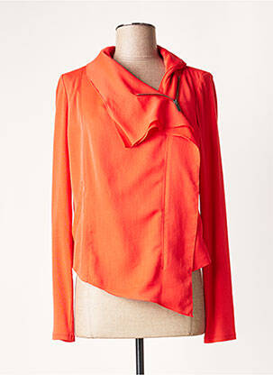 Veste casual poches orange LAUREN VIDAL femme