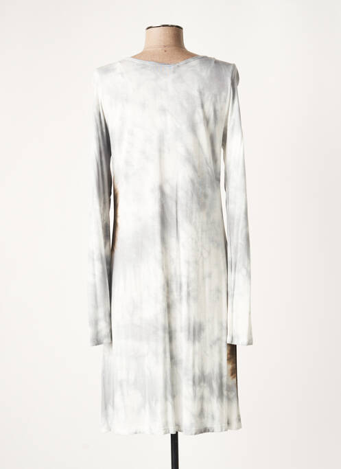 Robe mi-longue gris LAUREN VIDAL pour femme