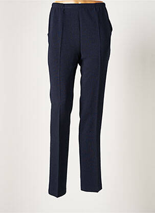 Pantalon droit taille élastique taille normale bleu IMPULSION femme