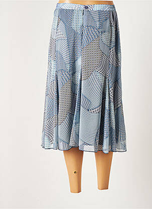 Jupe mi-longue doublure textile bleu FRANCOISE F femme