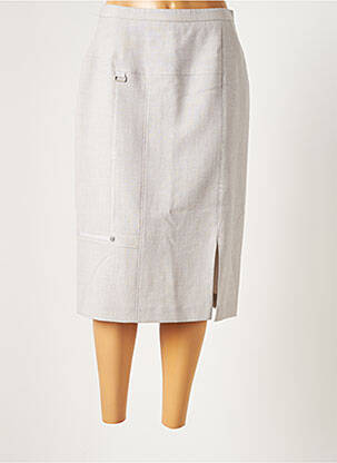 Jupe mi-longue doublure textile gris PAUPORTÉ femme
