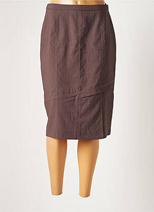 Jupe mi-longue taille normale marron PAUPORTÉ femme