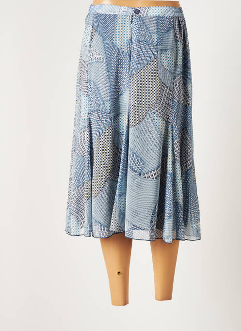 Jupe mi-longue bleu FRANCOISE F pour femme