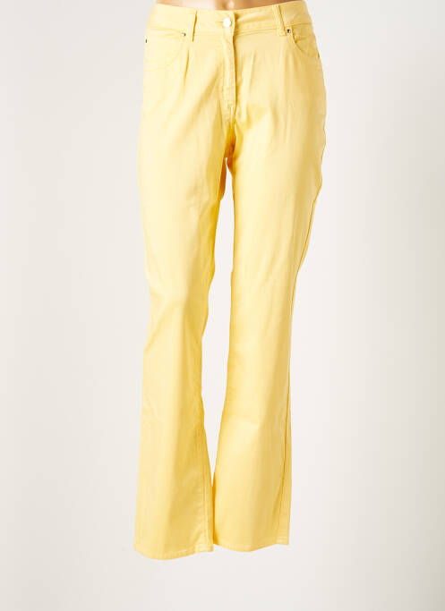 Pantalon slim jaune CLAUDE DE SAIVRE pour femme