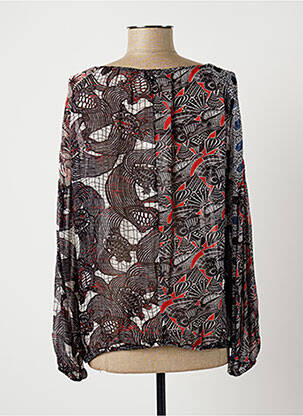 Blouse légère et transparente manches longues noir SUMMUM femme