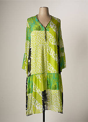 Robe mi-longue manches longues manches longues vert SPORTALM femme
