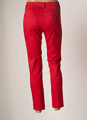 Pantalon slim taille haute taille haute rouge POUPEE CHIC femme