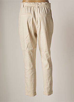 Pantalon slim taille haute taille haute beige SUMMUM femme