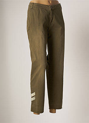 Pantalon droit stretch taille normale vert SUMMUM femme