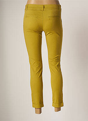 Pantalon slim tissage popeline taille normale jaune EDAS femme