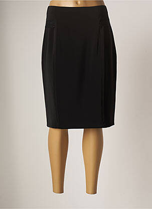 Jupe mi-longue taille à pinces noir FUEGOLITA femme