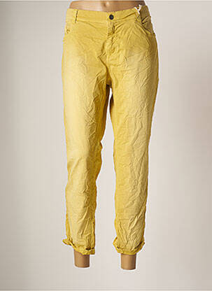 Pantalon droit jaune SUMMUM pour femme