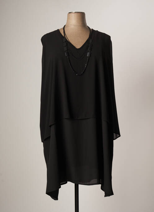 Robe mi-longue noir FRANCK ANNA pour femme