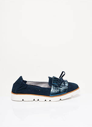 Mocassins nubuck talon plat jusqu'à 3cm bleu MAM'ZELLE femme