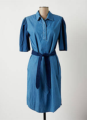 Robe mi-longue bleu FAÇON JACMIN pour femme