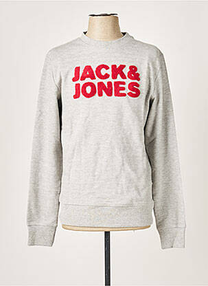 Sweat-shirt gris JACK & JONES pour homme
