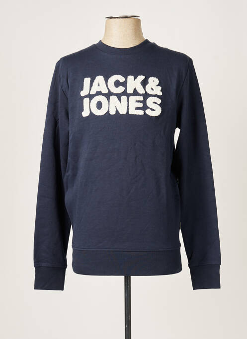 Sweat-shirt bleu JACK & JONES pour homme