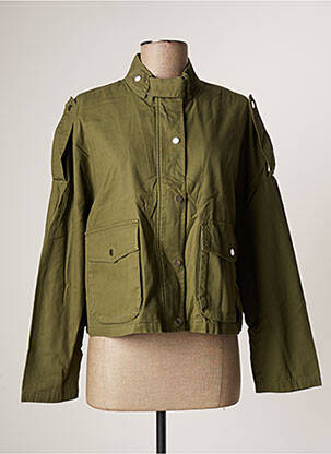 Veste casual coupe droite vert ICHI femme