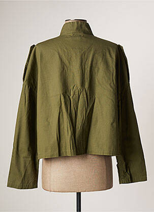 Veste casual coupe droite vert ICHI femme