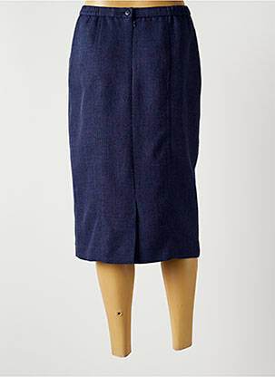 Jupe mi-longue coupe droite bleu PAUPORTÉ femme