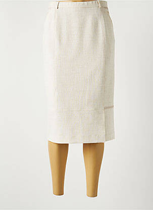 Jupe mi-longue taille à pinces beige WEINBERG femme