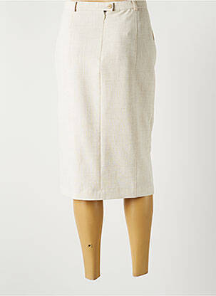 Jupe mi-longue taille à pinces beige WEINBERG femme