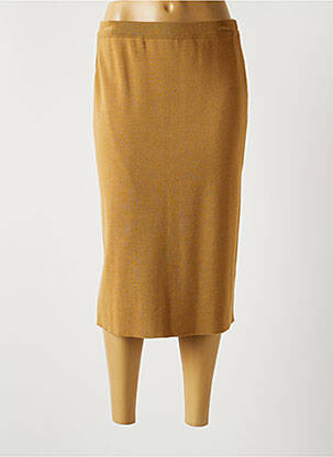 Jupe mi-longue stretch marron PAUPORTÉ femme
