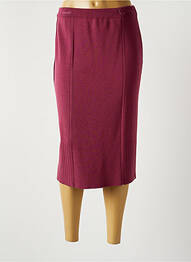Jupe mi-longue coupe droite violet PAUPORTÉ femme