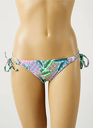 Bas de maillot de bain imprimé fantaisie bikini vert FREYA femme