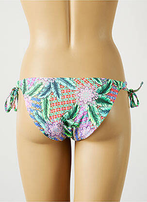 Bas de maillot de bain imprimé fantaisie bikini vert FREYA femme