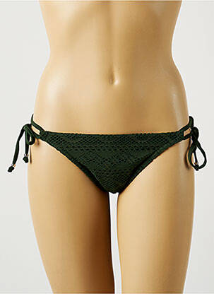 Bas de maillot de bain fermeture liens à nouer bikini vert FREYA femme