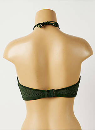 Haut de maillot de bain fermeture liens à nouer haut soutien-gorge moulé vert FREYA femme