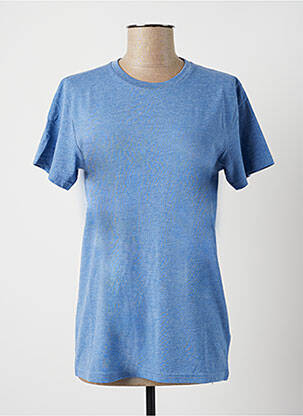 T-shirt tissage chiné manches courtes bleu RUSSEL homme